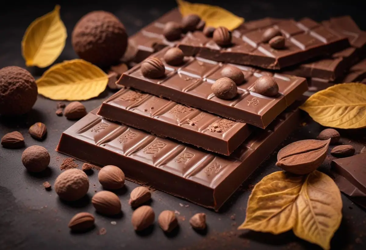 Känn mörk choklad i varje tugga illustration